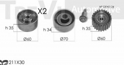 TREVI AUTOMOTIVE kd1398 -  Комплект ремня ГРМ
